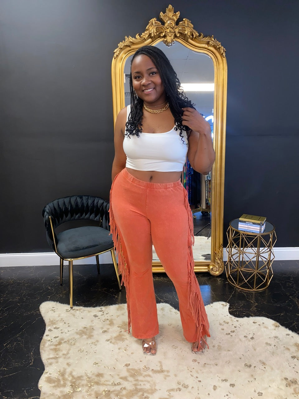 Lily Pants (Blush Red)
