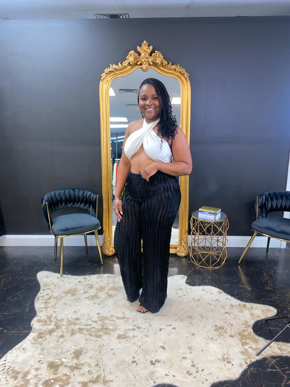 Luna Sheer Pants (Black)