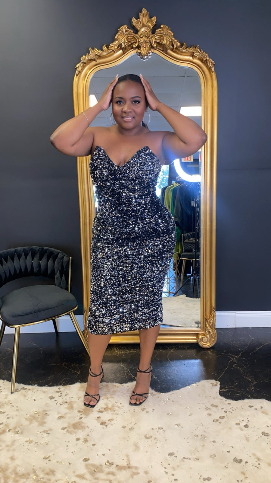KiKi Sequin Dress (Black)