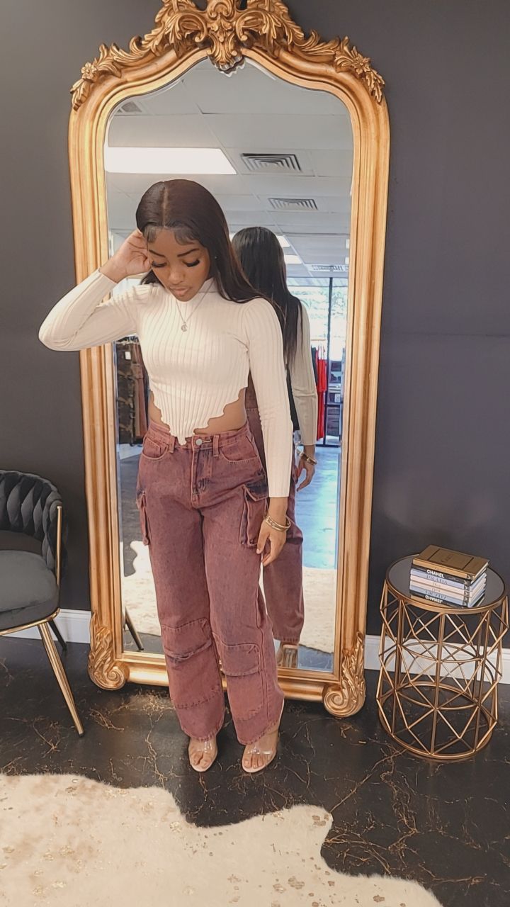 Caslyn Cargo Pants (Pink)