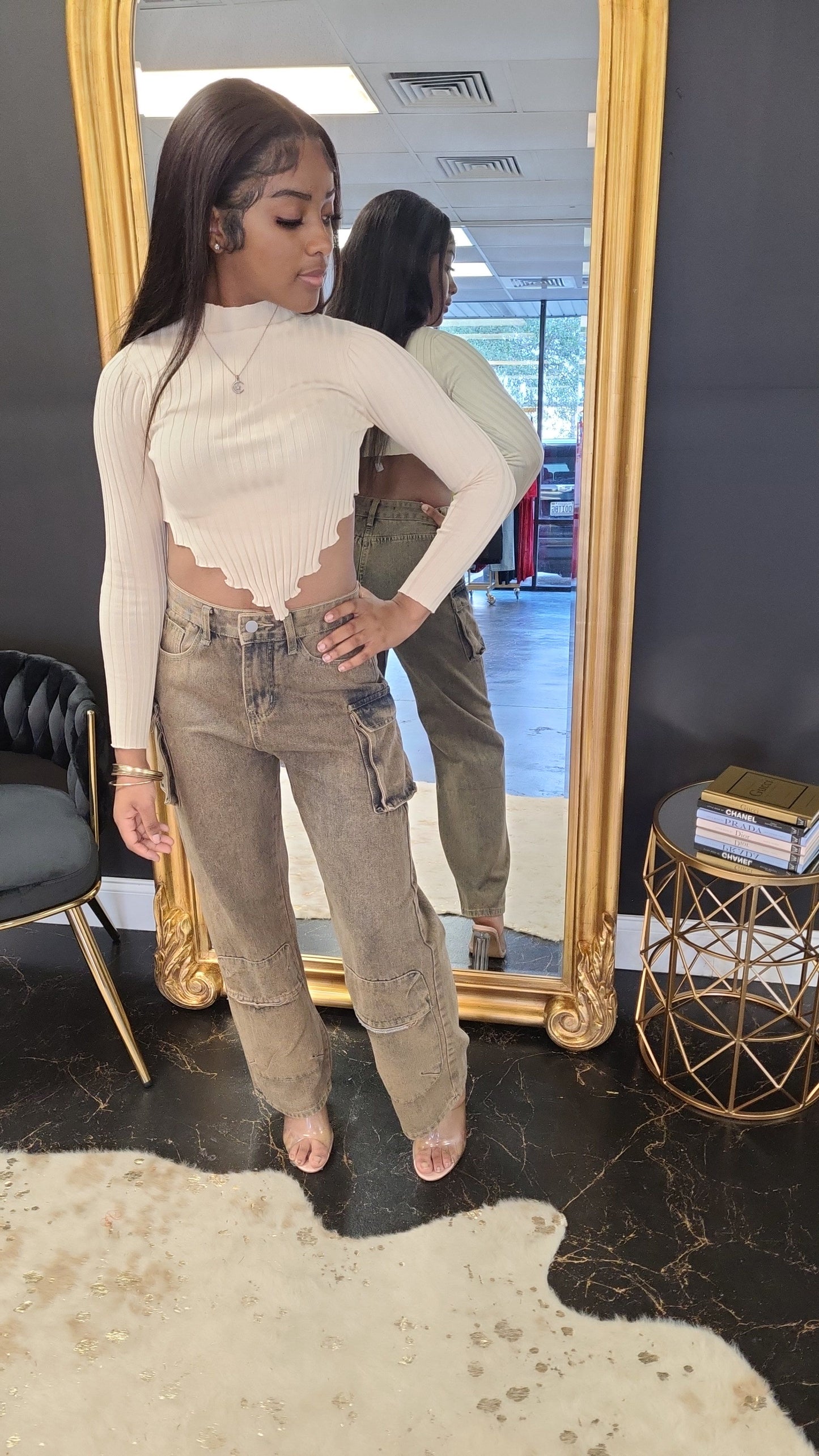 Caslyn Cargo Pants (Brown)