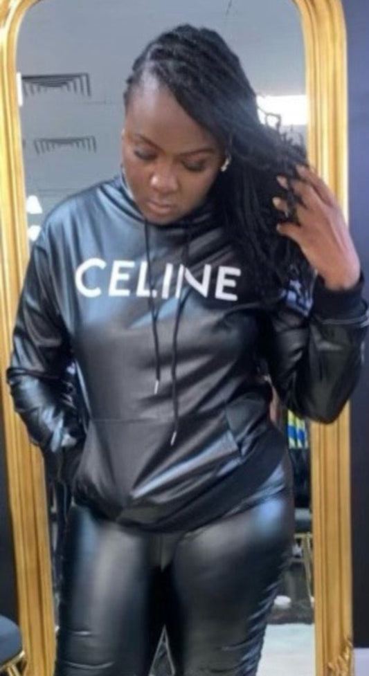 Celine Hoodie ( Black)